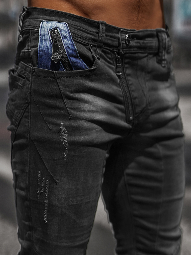 Pánské Džíny Černé OZONEE NB/MP0025N