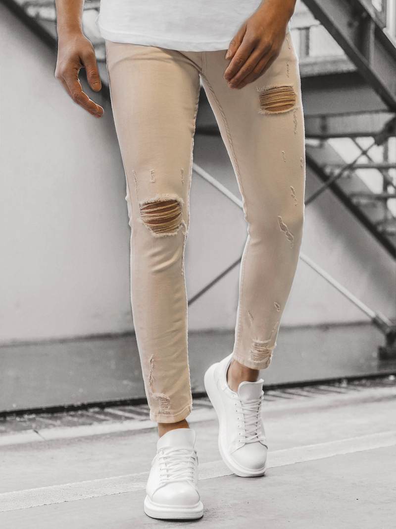 Pánské Džíny Béžové/B OZONEE DP/583