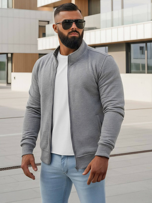 Pánská Mikina Šedá OZONEE JS/2002Z