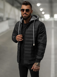 Pánská Bunda Černá OZONEE JS/8M985/392