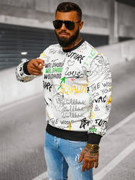 Pánská Mikina Bílá OZONEE JS/8B1228/1