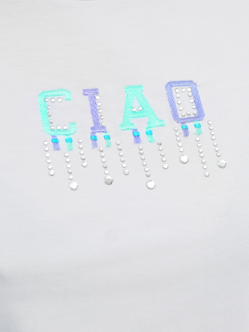 Dámské Tričko Bílo-Mentolový OZONEE JS/RJ77542