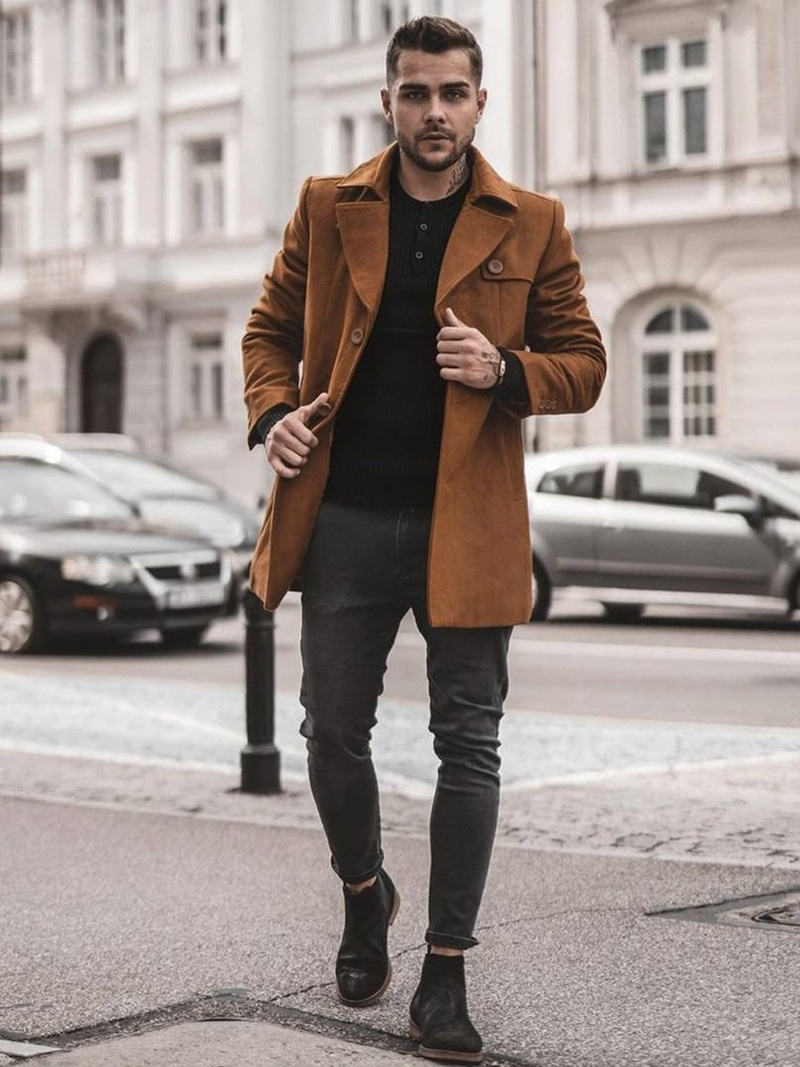 Pánský Kabát Camelová OZONEE N/5922Z