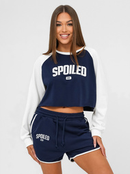 Dámská dvoudílná tepláková souprava námořnické modrá-bílé OZONEE JS/M58631AB