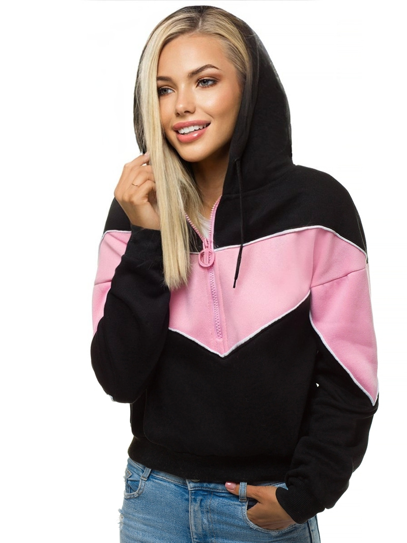 Dámská Mikina Černá OZONEE JS/KSW2036