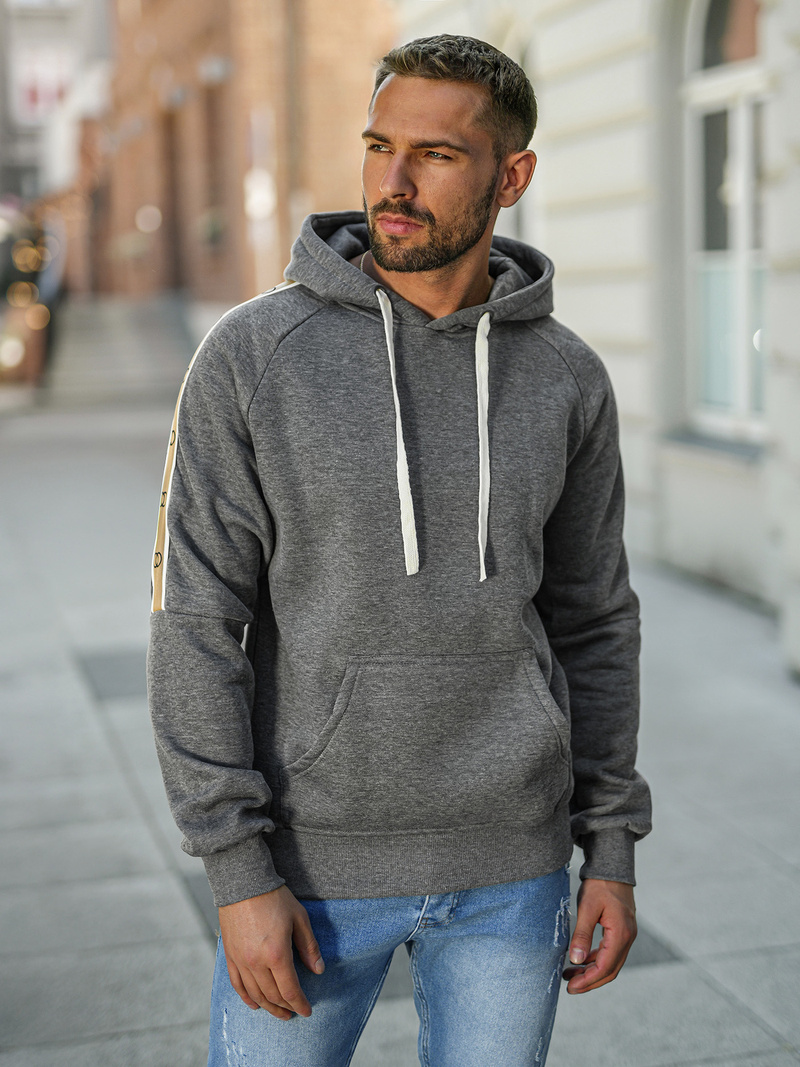 Pánská Mikina Grafitová OZONEE JS/8B1730/5