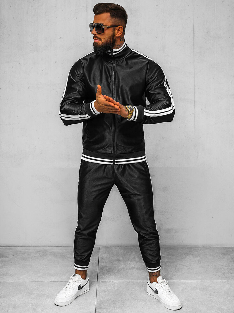 Pánská Tepláková Souprava Černá OZONEE O/3C103/9