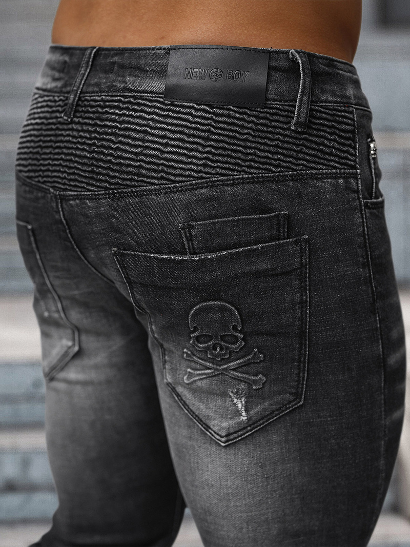 Pánské Džíny Černé OZONEE NB/MP0070N