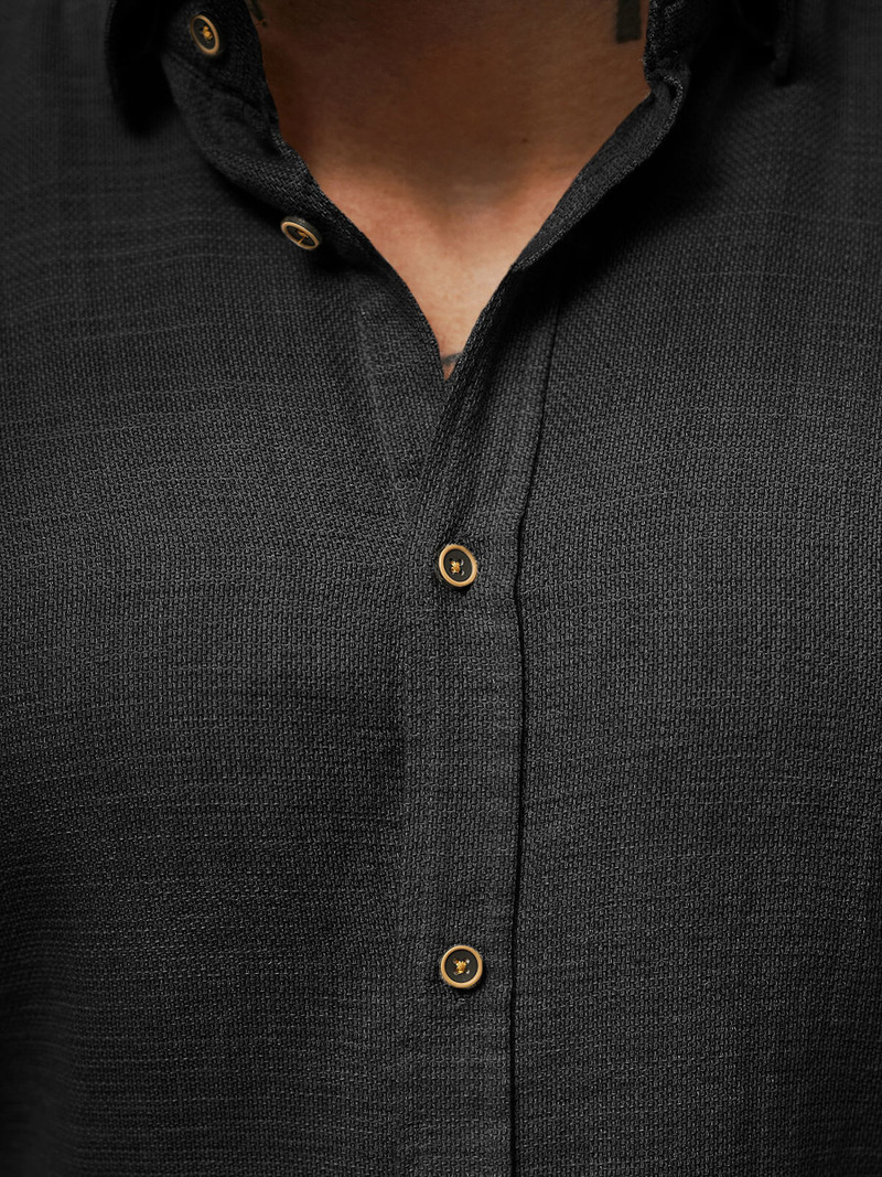 Pánská Košile Černá OZONEE O/V42