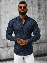 Pánská Košile Námořnická Modřá OZONEE O/V11