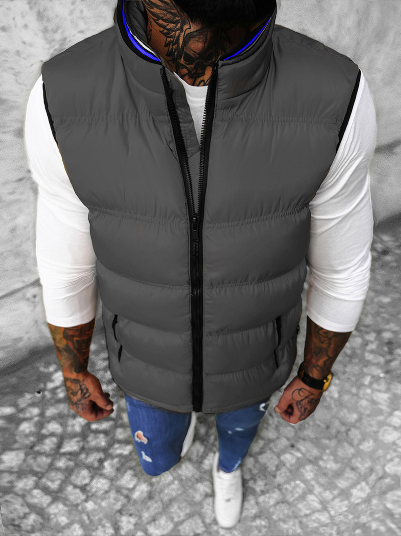 Pánská Vesta Šedá OZONEE N/7131