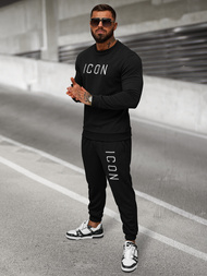 Pánské Tepláky Černé OZONEE O/D9125Z