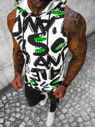 Pánské Tílko Bílo-Černé OZONEE O/BL300