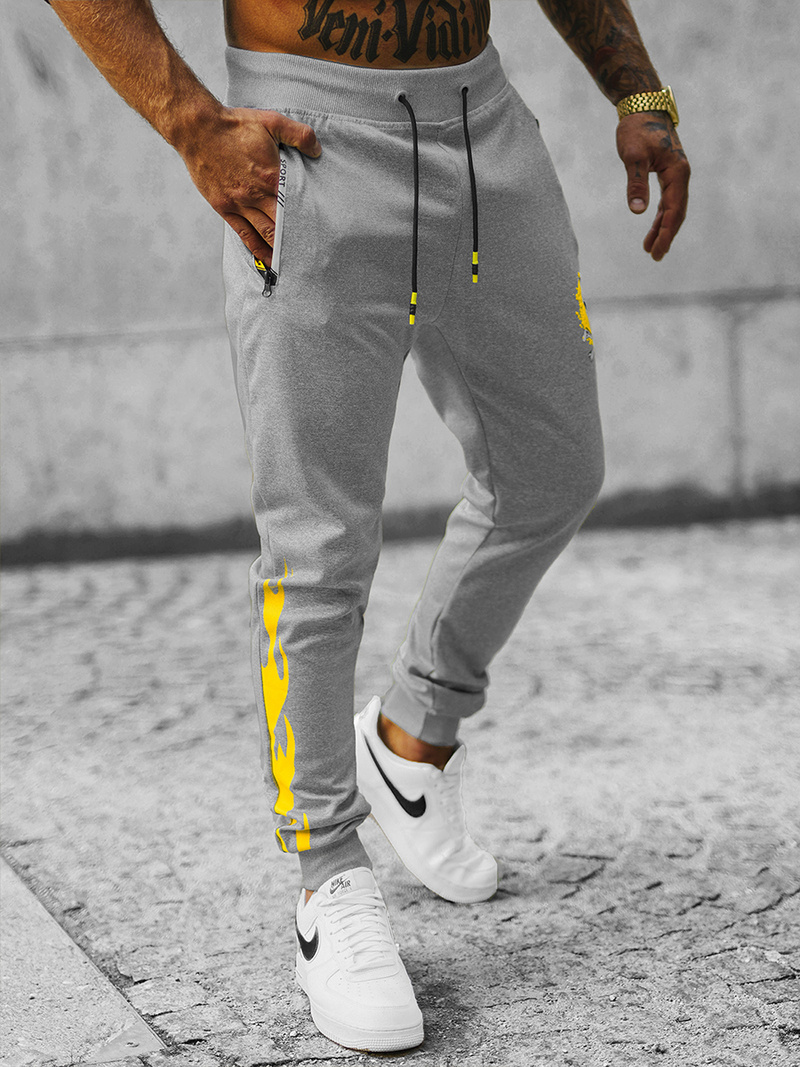 Pánské Tepláky Šedé OZONEE JS/K10237Z