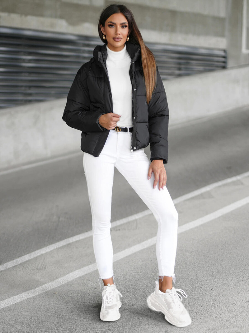 Dámská Bunda Černá OZONEE JS/16M9188/392Z