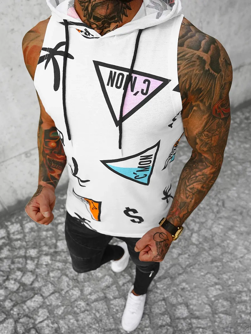 Pánské Tílko Bílé OZONEE O/BL308Z