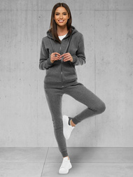 Dámská dvoudílná tepláková souprava grafitová OZONEE JS/CKW03