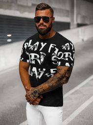 Pánské Tričko Černé OZONEE O/8T1280/3