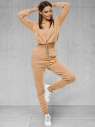 Dámská dvoudílná tepláková souprava Béžová OZONEE O/12108