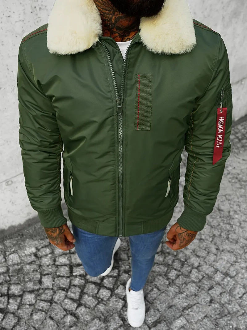 Pánská Bunda Zelená OZONEE O/X1026KZ