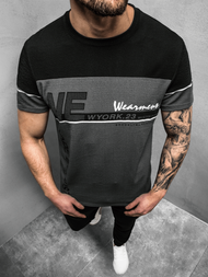 Pánské Tričko Grafitové OZONEE JS/SS11002Z