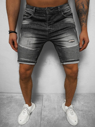 Pánské Džínové Kraťasy Černé OZONEE NB/MP0033N