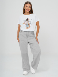 Dámské Tričko Bílé OZONEE JS/95T2573/1