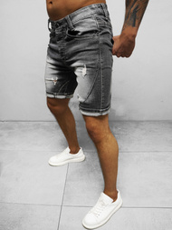 Pánské Džínové Kraťasy Černé OZONEE NB/MP0040N