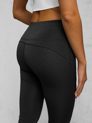 Dámské legíny se širokými nohavicemi černé OZONEE JS/17K570/3