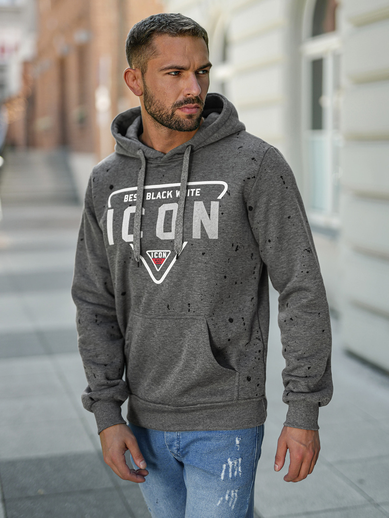 Pánská Mikina Grafitová OZONEE JS/8B1737/5