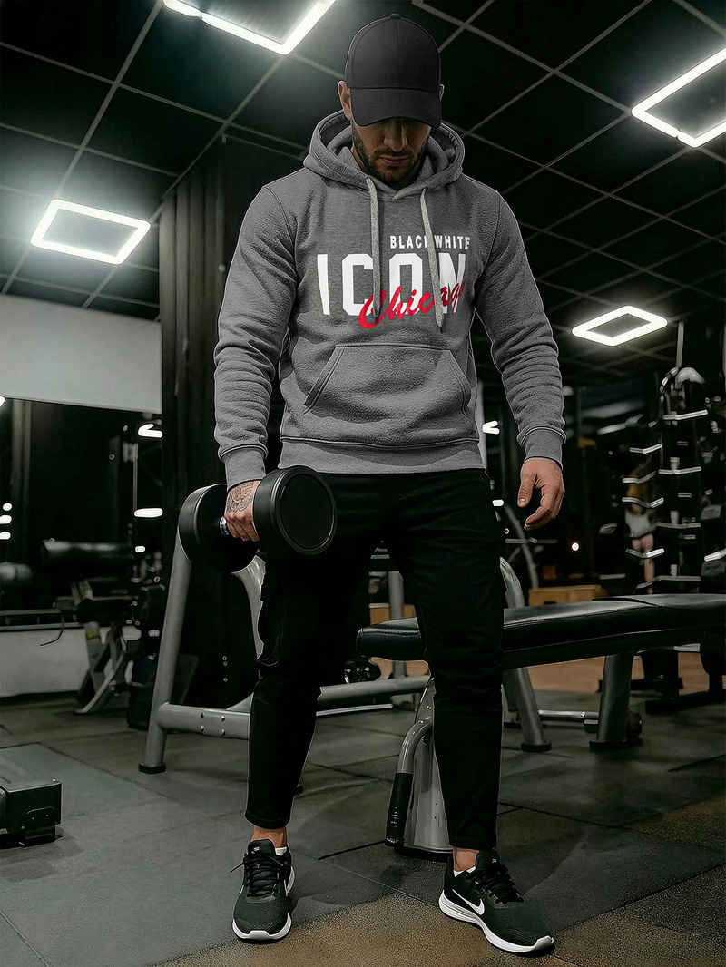 Pánská Mikina Grafitová OZONEE JS/8B1736/5