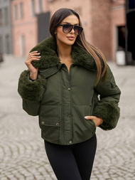Dámská Zimní Bunda Khaki OZONEE O/H833