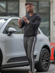 Pánské Chino Kalhoty Grafitové OZONEE DJ/5529Z