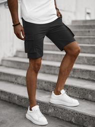 Pánské Chino Kraťasy Černé OZONEE T/DC469