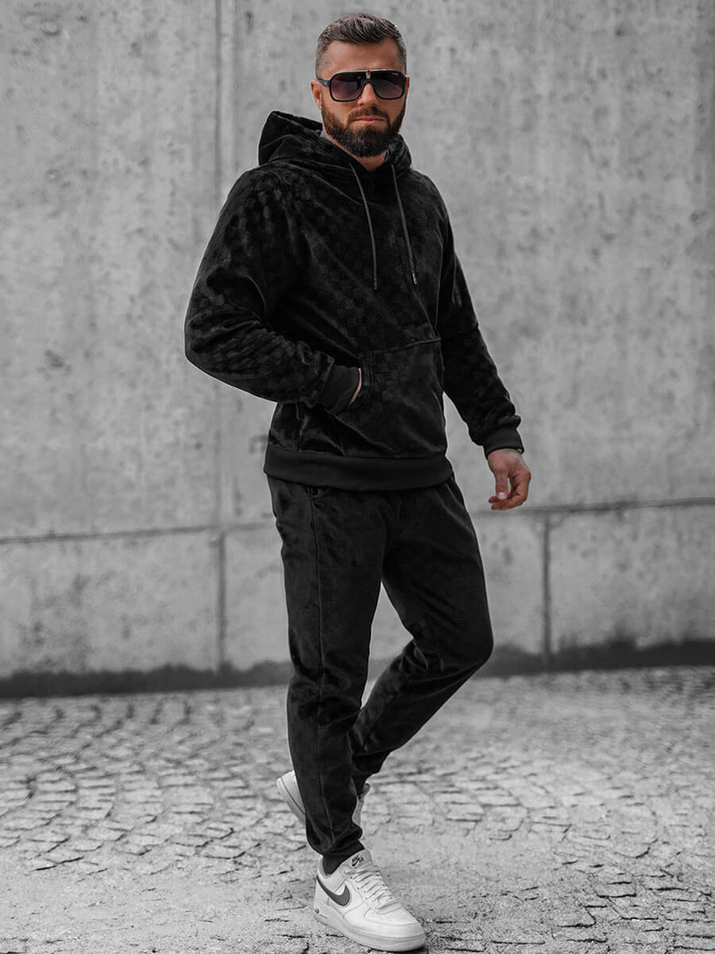 Pánská Tepláková Souprava Černá OZONEE O/3A82