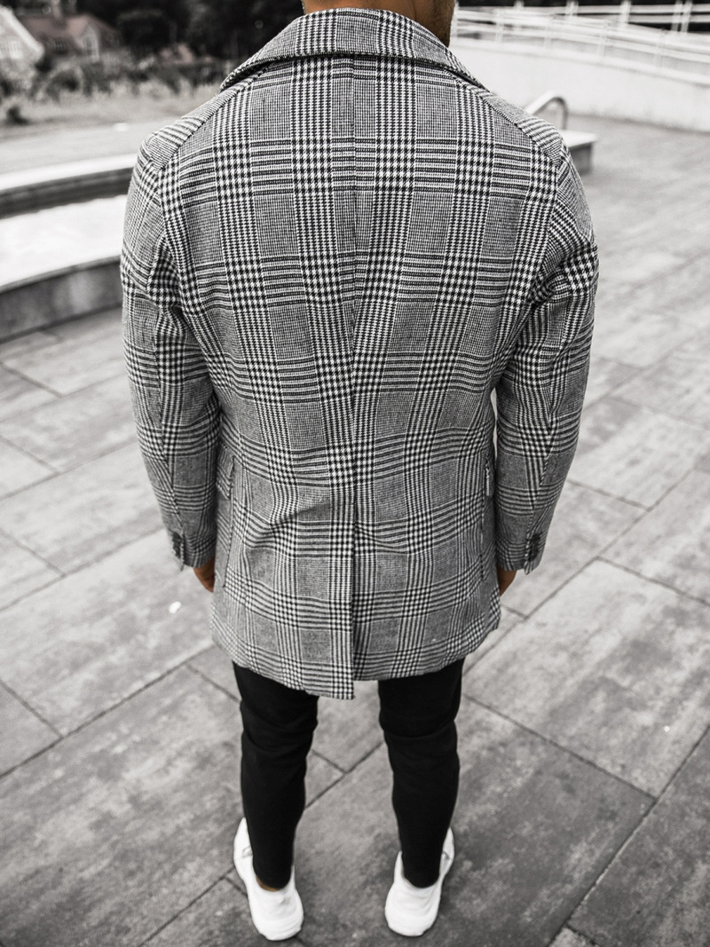 Pánský Kabát Černobílý OZONEE JS/JP1192