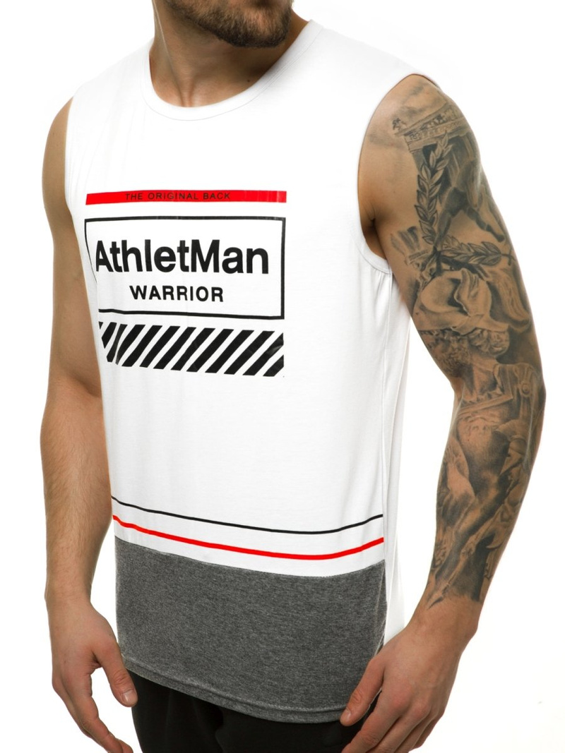 Pánské Tílko Bílé OZONEE JS/SS11079