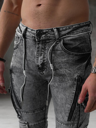 Pánské Džíny Grafitové OZONEE O/E10017