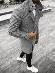 Pánský Kabát Černobílý OZONEE JS/JP1192