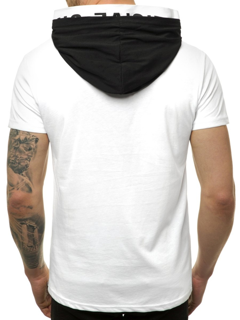 Pánské Tričko Bílé OZONEE MAD/3076