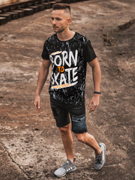 Pánské Tričko Černé OZONEE JS/KS1989