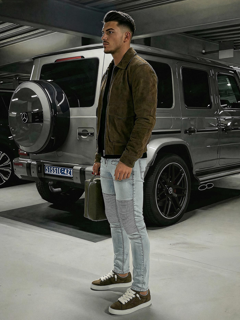 Pánské Džíny Světle-Modré OZONEE O/EM8889Z