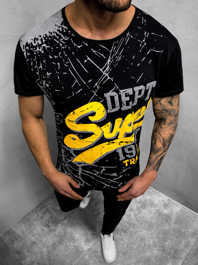 Pánské Tričko Černý OZONEE JS/KS1942Z