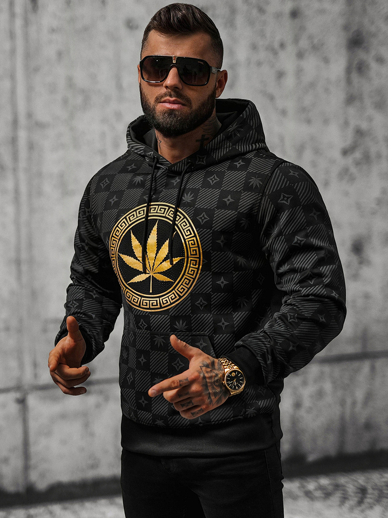 Pánská Mikina Černá OZONEE O/B265