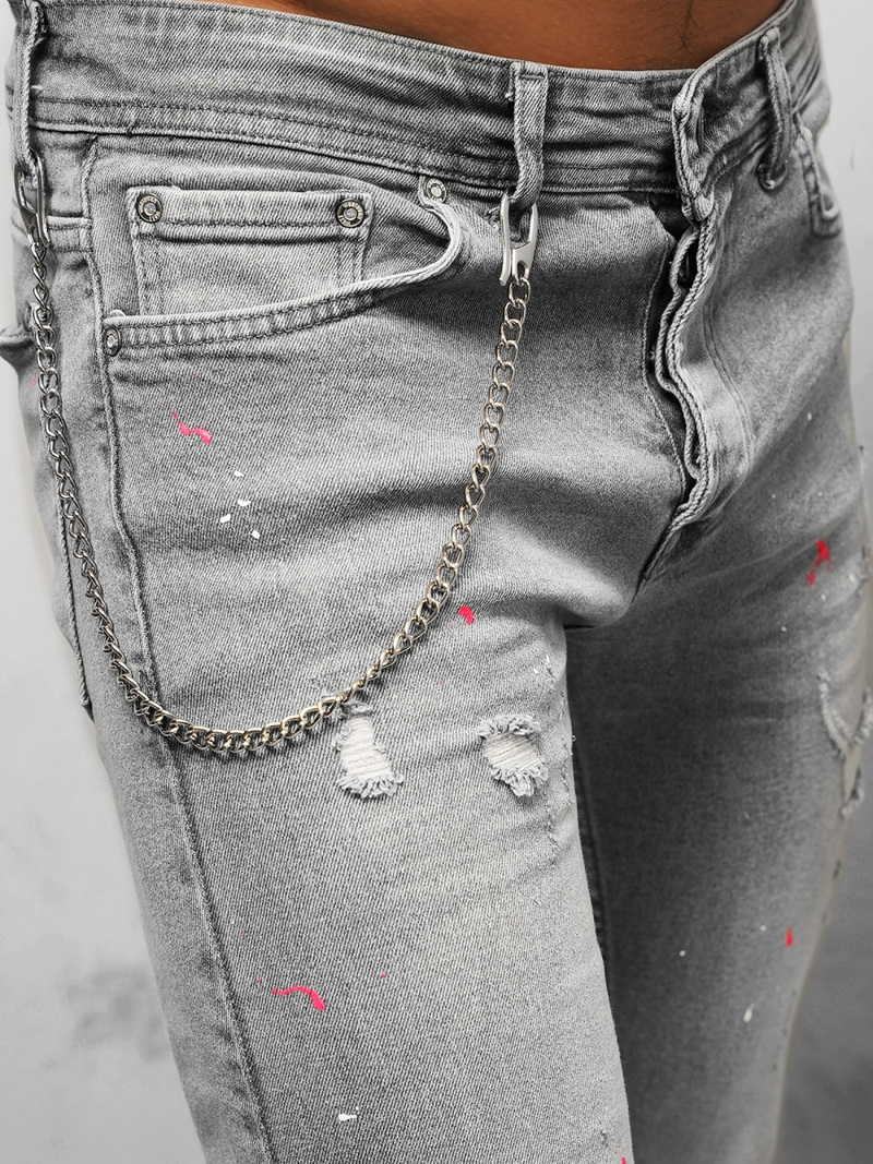 Pánské Džíny Šedé OZONEE O/WE1004