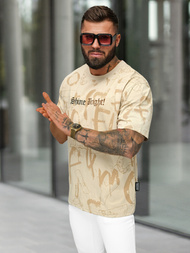 Pánské Tričko Béžová OZONEE O/YN2/621