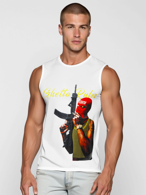 Pánské Tílko Bílé OZONEE O/T107/1Z