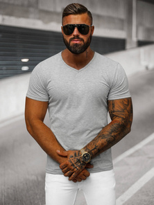 Pánské Tričko Šedé OZONEE JS/712007Z