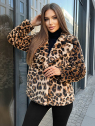 Dámská bunda béžovo-hnědá OZONEE JS/61M8500/158Z