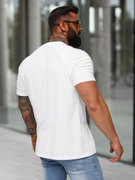 Pánské Tričko Bílé OZONEE JS/8T88/1Z